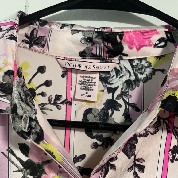 Victoria's Secret Floral Stripe Satin
Button Up Pajama Top - Picture 3 of 5